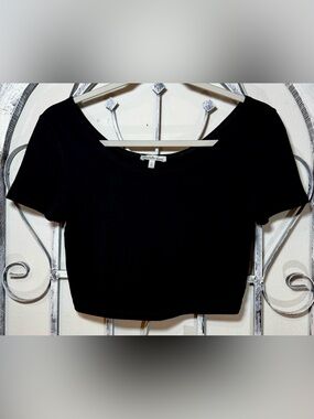 Charlotte Russe Black Y2K Crop Top #1687